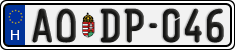 license plates of Hungary, Regular plates (2022)