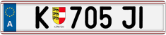 License plate of Austria, Regular plates