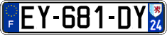 French license plate, SIV (ordinary)