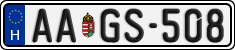 license plates of Hungary, Regular plates (2022)