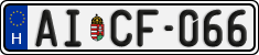 license plates of Hungary, Regular plates (2022)
