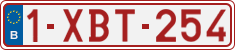 License plate of Belgium, Regular plates (2010)