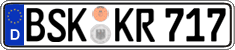 German license plate, Regular plates