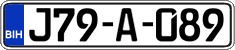 License plate of Bosnia and Herzegovina, Regular plates