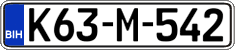 License plate of Bosnia and Herzegovina, Regular plates