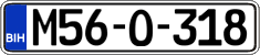 License plate of Bosnia and Herzegovina, Regular plates