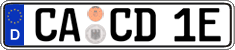 German license plate, Electric vehicles