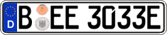 German license plate, Electric vehicles