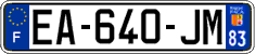 French license plate, SIV (ordinary)