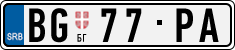 License plate of Serbia, Vanity Plates