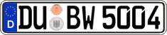 German license plate, Regular plates