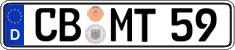 German license plate, Regular plates