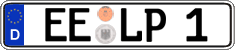 German license plate, Regular plates