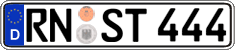 German license plate, Regular plates