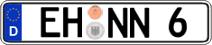 German license plate, Regular plates