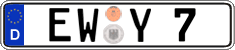 German license plate, Regular plates