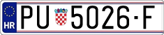 License plate of Croatia, Regular plates