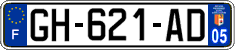 French license plate, SIV (ordinary)