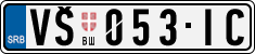 License plate of Serbia, Cars