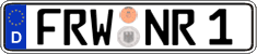German license plate, Regular plates