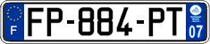 French license plate, SIV (ordinary)