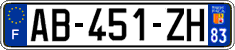 French license plate, SIV (ordinary)