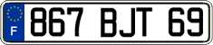 French license plate, FNI
