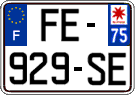 French license plate, SIV (ordinary)