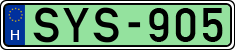 license plates of Hungary, Electric vehicles (1990)