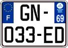 French license plate, SIV (ordinary)