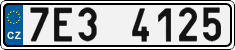 License plate of the Czech Republic, Cars (2001)