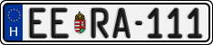 license plates of Hungary, Regular plates (2022)
