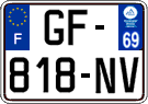 French license plate, SIV (ordinary)