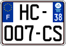 French license plate, SIV (ordinary)