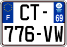 French license plate, SIV (ordinary)