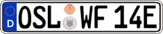 German license plate, Electric vehicles
