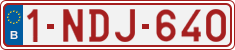 License plate of Belgium, Regular plates (2010)