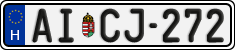 license plates of Hungary, Regular plates (2022)