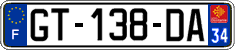 French license plate, SIV (ordinary)