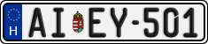 license plates of Hungary, Regular plates (2022)