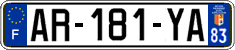 French license plate, SIV (ordinary)