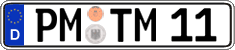 German license plate, Regular plates