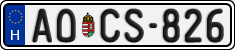 license plates of Hungary, Regular plates (2022)