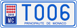 License plate of Monaco, Cars