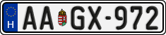 license plates of Hungary, Regular plates (2022)