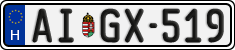 license plates of Hungary, Regular plates (2022)