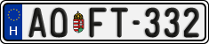 license plates of Hungary, Regular plates (2022)