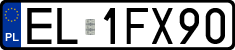 License plates of Poland, Regular car plates