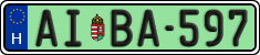 license plates of Hungary, Regular plates (2022)