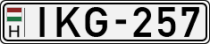 license plates of Hungary, Cars (1990)